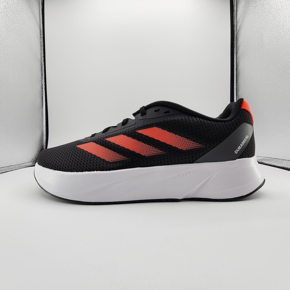 Adidas Duramo SL Running‎ Shoes Mens Size 13 Black Solar Red Sneaker IF9483 NEW - Picture 5 of 11